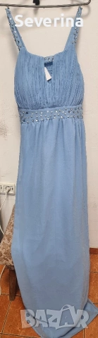LABEL BE официална,нова,небесно синя рокля Л/ХЛ , снимка 3 - Рокли - 54078068
