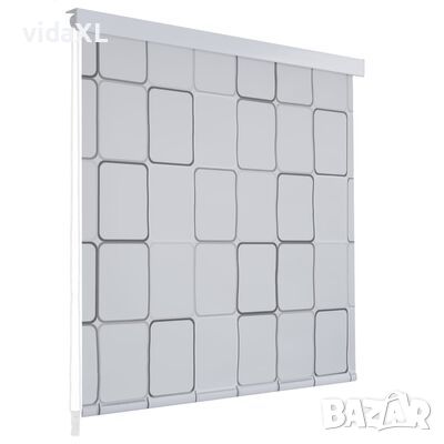 vidaXL Ролетна щора за баня, 80x240 см, квадрати(SKU:142847, снимка 1 - Щори - 45605312