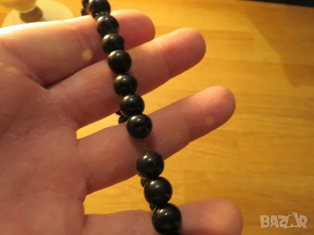 Старинна османска броеница с черни зърна, молитвена броеница с 33 мъниста турска броеница, снимка 3 - Антикварни и старинни предмети - 50435270