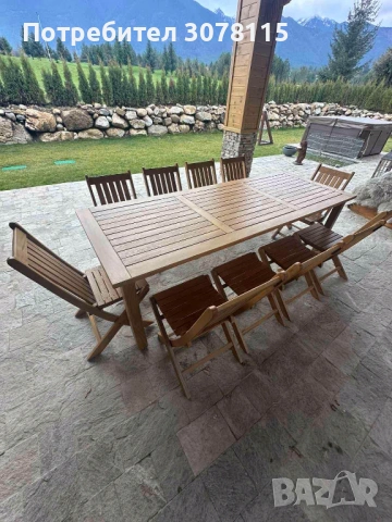 Дървен сгъваем трапезен стол , снимка 3 - Столове - 53018182