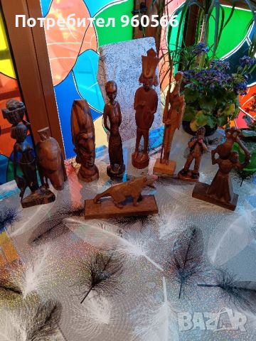Колекция дървени статуетки, снимка 4 - Антикварни и старинни предмети - 45885384