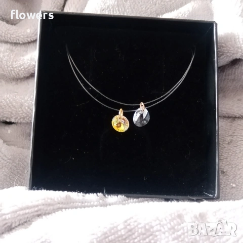 Колие на корда с кристал