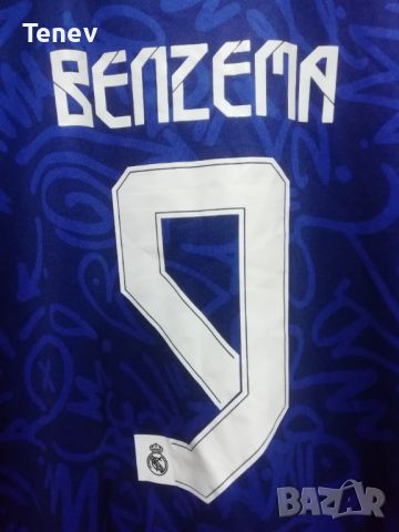 Real Madrid Benzema Adidas оригинална тениска фланелка Реал Мадрид Бензема 3XL, снимка 3 - Тениски - 45702069
