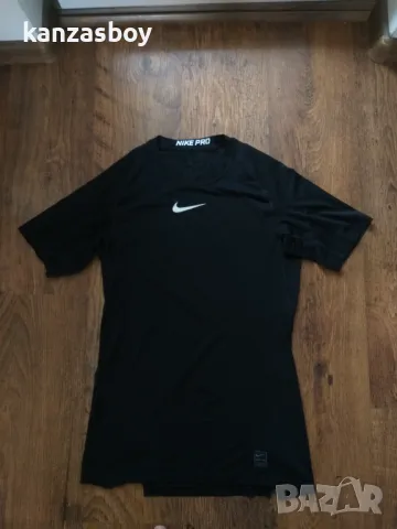 Nike Pro Short Sleeve Training Top - страхотна мъжка тениска Л, снимка 5 - Тениски - 46936621