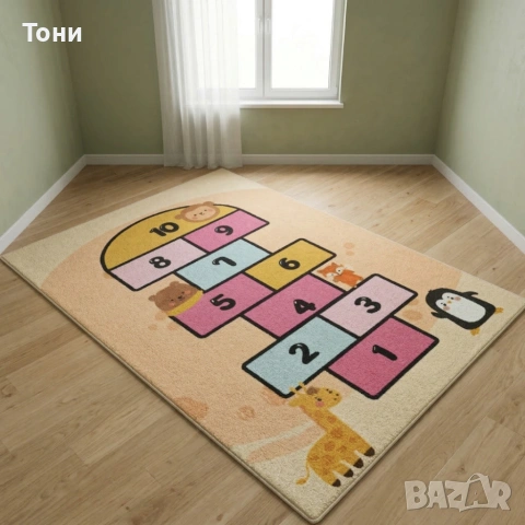 Детски килим за игра 120х160см - Различни дизайни, Противоплъзгащ и миещ се
