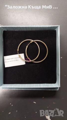 Златни обеци "Големи халки" 3.36гр