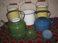 Стари емайлирани съдове, за декорция или саксии. Цена 15 евро, общо или 5 евро, за брой. Пращам по Е, снимка 2
