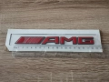Mercedes Benz AMG червена емблема с черен кант, снимка 5