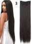 Качествена дълга коса/ цял екстеншън за по-голям обем и дължина на косата 100гр, дължина 60см, снимка 3