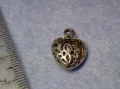 ПОСРЕБРЕН РОМАНТИЧЕН АЖУРЕН АРТ НУВО СТИЛ МЕДАЛЬОН СЪРЧИЦЕ от БЛАГОРОДНА СТОМАНА 24948, снимка 3