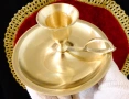 Бронзов свещник с дръжка 5.5 см. , снимка 1