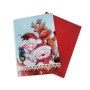 6274 Музикална коледна картичка с червен плик, 20×14.5 см, със светлина и мелодия, снимка 2