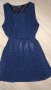 Тъмно синя рокля на точки, снимка 1 - Рокли - 46040830