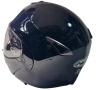 Каска за мотор, скутер, ATV - черен гланц - размер L, снимка 2
