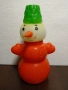 Стара руска пластмасова играчка снежен човек, снимка 5