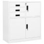 vidaXL Офис шкаф, бял, 90x40x102 см, стомана(SKU:336405, снимка 1 - Шкафове - 45359302