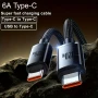USB Type-C to USB Type-C Charging Cable 120W, найлонова оплетка, - 200 см, снимка 3