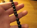 Старинна османска броеница с черни зърна, молитвена броеница с 33 мъниста турска броеница, снимка 3
