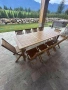 Дървен сгъваем трапезен стол , снимка 3