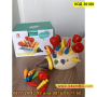 "Таралеж с ябълки" играчка за сортиране изработена от дърво - КОД 36180, снимка 6