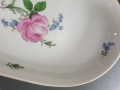 Meissen вази 14-17см/чиния 29см/стара Майсен порцеланова ваза-плато/бяла-цветя-злато, снимка 14