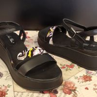 Дамски сандали от естествена кожа произведени в България модел: 236162-1451 nero-pied, снимка 5 - Сандали - 45891126