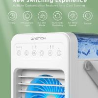 Преносим климатик，ZASTION 4 в 1 мини въздушен охладител, 2/4/6H таймер мобилен климатик, 90° осцилац, снимка 3 - Вентилатори - 45299497