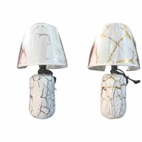 Стилна нощна лампа с елегантен мраморен дизайн Цветове: сребърна,златна , снимка 1 - Настолни лампи - 45148308