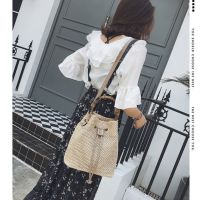 Плетена дамска чанта, снимка 5 - Чанти - 45284595