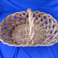 Плетена кошница, елипса, от едно време, снимка 7 - Антикварни и старинни предмети - 45463660