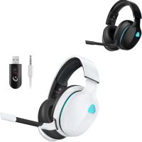 Captain 300 2.4GHz безжични геймърски слушалки бели + черни за PC, PS4, PS5, Mac, Nintendo Switch, снимка 1 - Аксесоари - 45206488