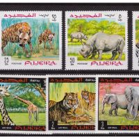 ФУЖЕЙРА  1969  Африкански животни чиста серия, снимка 1 - Филателия - 45511065