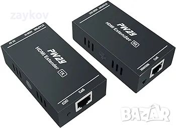 PWAY 1080p 60Hz 3D HDMI удължител през единичен кабел Cat5e/Cat6/Cat 7, Full HD , снимка 1