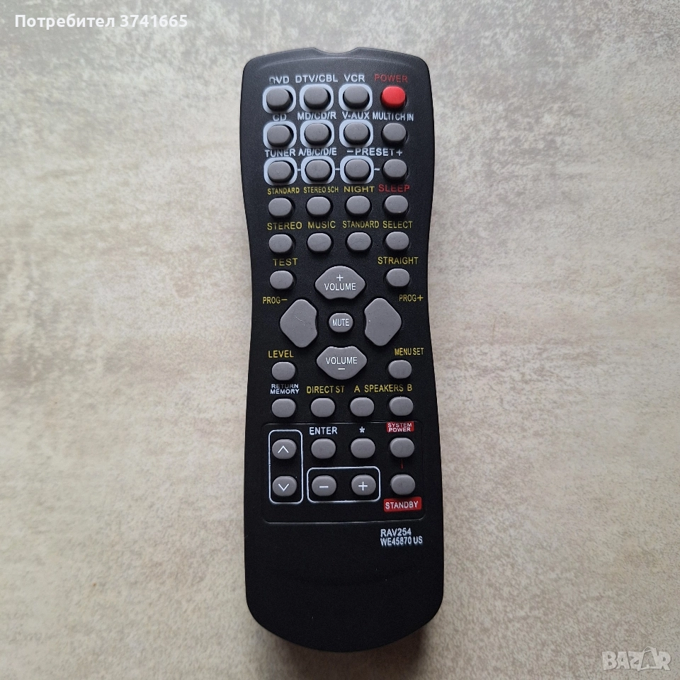Дистанционно за AV ресивър YAMAHA RAV254, снимка 1