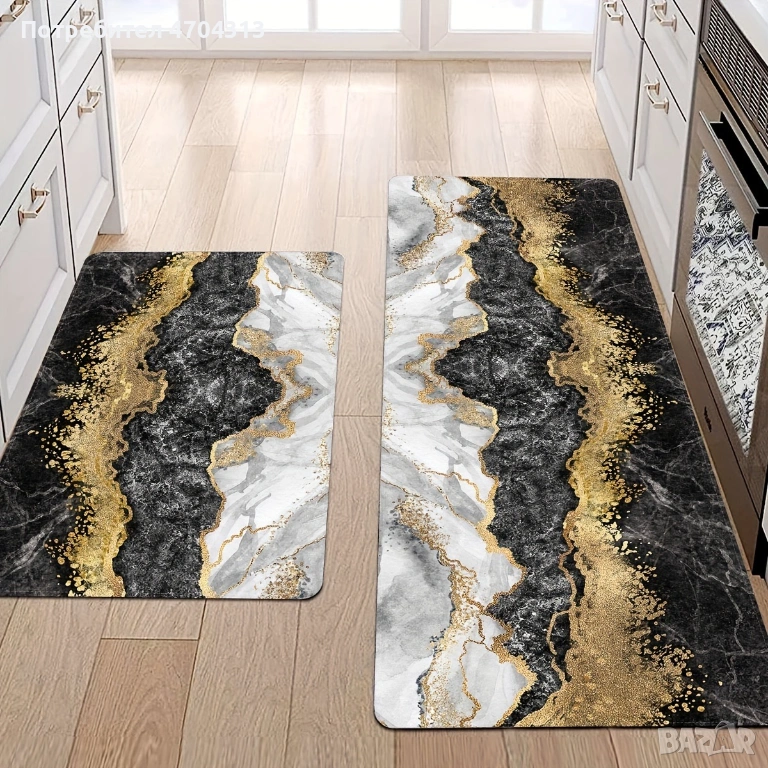 Водоустойчиви постелки комплект 2бр за кухня и баня - различни модели, снимка 1