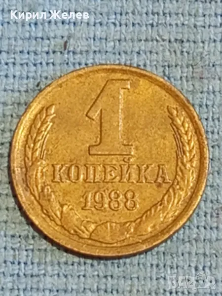 Стара монета 1 копейка 1988г. СССР рядка за КОЛЕКЦИЯ ДЕКОРАЦИЯ 39062, снимка 1