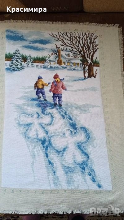 Гоблен "Снежни ангели", снимка 1