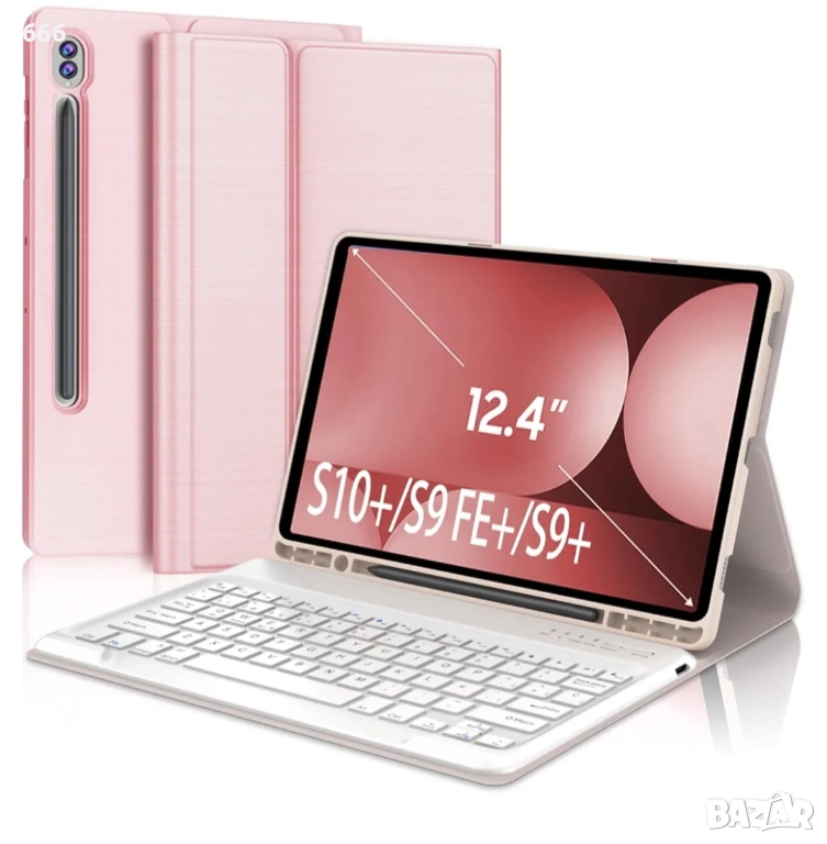 Калъф за таблет + клавиатура Samsung Galaxy Tab S10 Plus/ S10+ 12.4'' 2024, Samsung Galaxy Tab S9 FE, снимка 1
