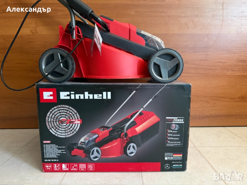Безкабелна косачка за трева Einhell GE-CM 18/30 Li, снимка 1