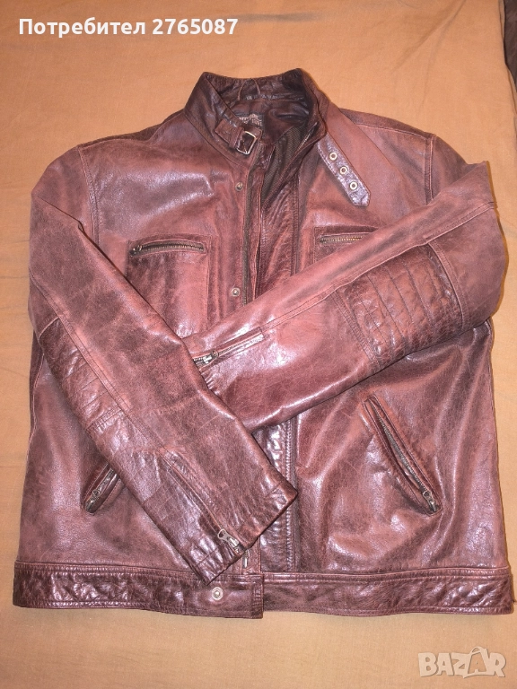 Продавам мъжко кожено яке, естествена кожа XXL, снимка 1