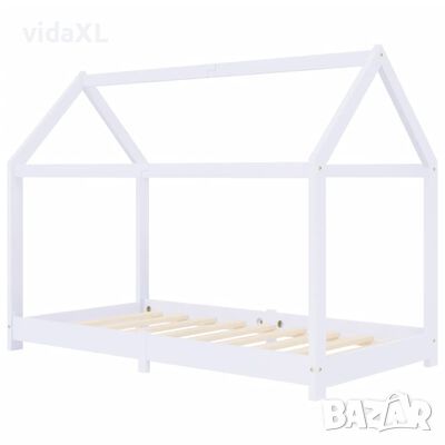 vidaXL Рамка за детско легло, бяла, бор масив, 80x160 см(SKU:283350, снимка 1
