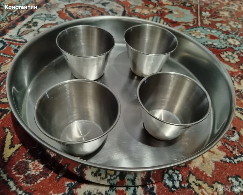 Тава и купички от неръждаема стомана, снимка 1