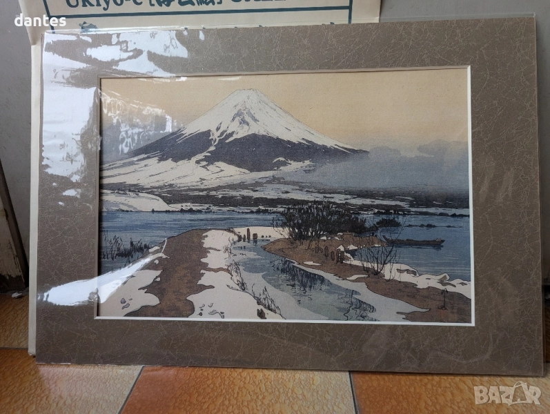 Планината Фуджи, Японска картина в плик. , снимка 1