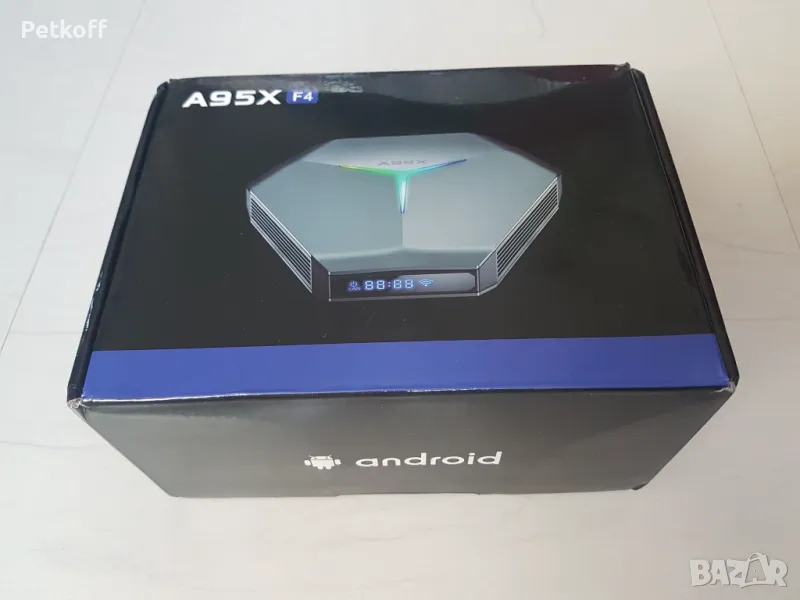 Чисто нов, неупотребяван TV box A95X F4, Android 11, Slimbox, root, EON TV, AV1, 4/32, S905X4, 2T2R, снимка 1