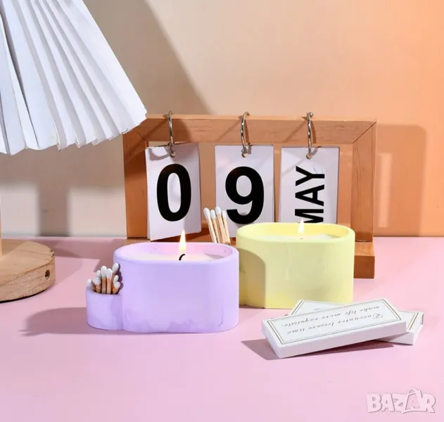 Молд свещник с място за клечки , снимка 1