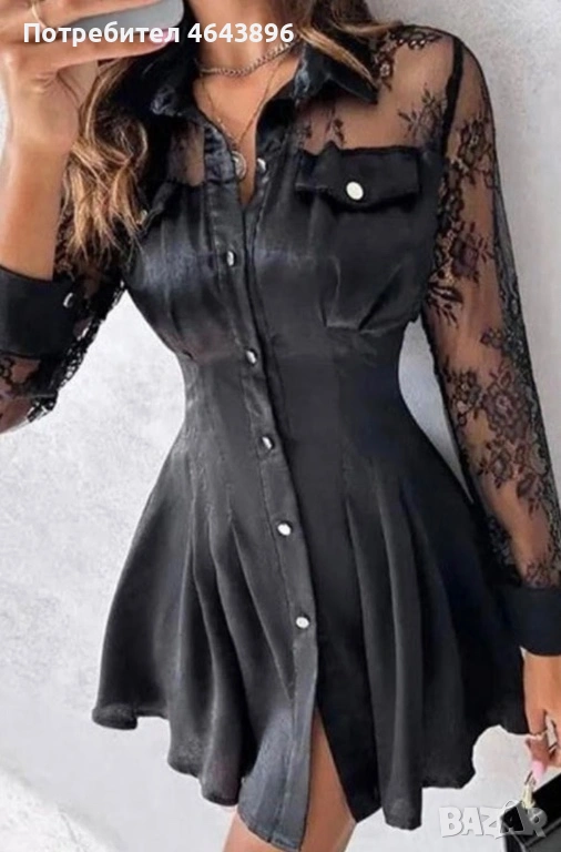 Красива и нежна дамска рокля М/Л, снимка 1