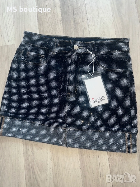 Дънкова пола с камъни , снимка 1