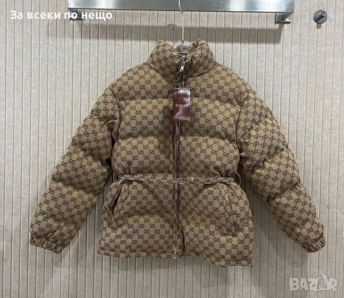 Gucci Дамско Бежово Зимно Яке Гучи Код E1071, снимка 1