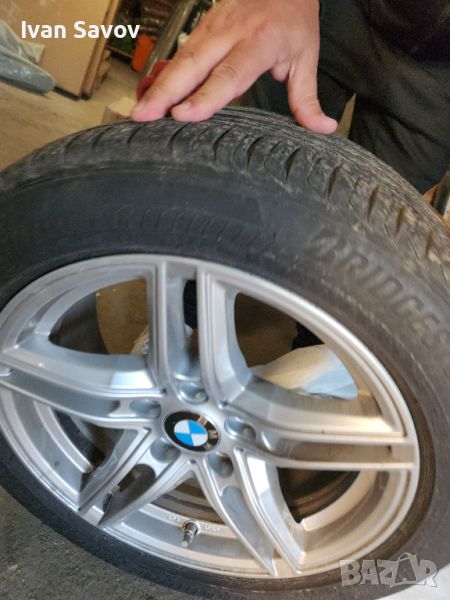 Джанти БМВ Borbet 17 с зимни гуми Bridgestone, снимка 1