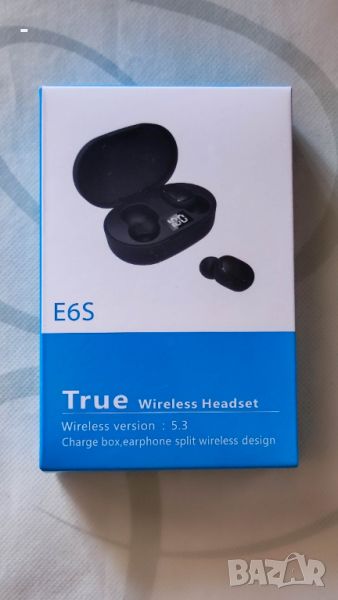Безжични bluetooth слушалки TWS E6S, снимка 1